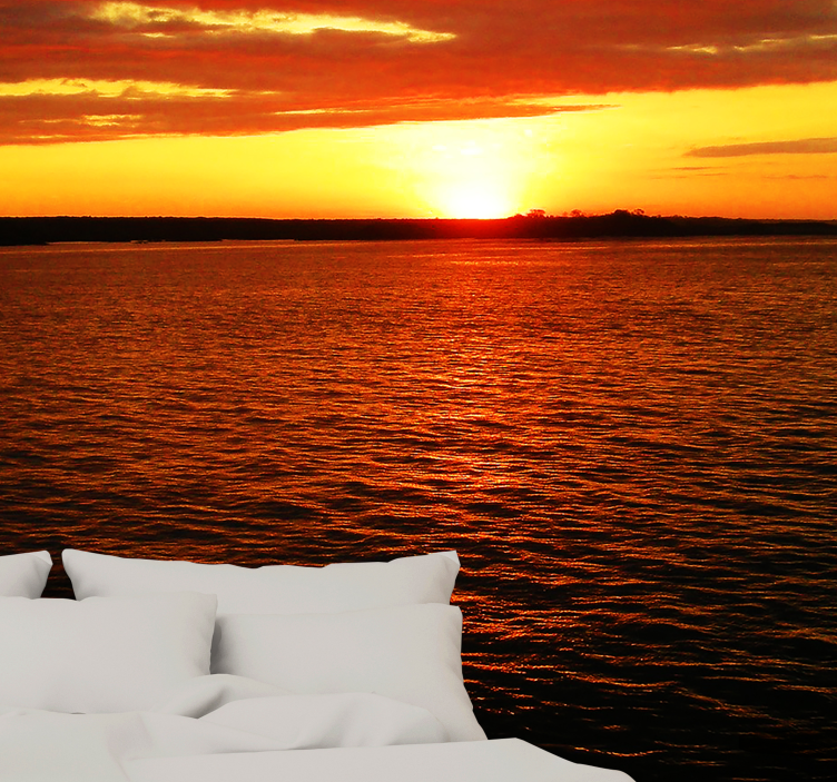 풍경 벽 벽화 바다 위의 황혼 - TenStickers