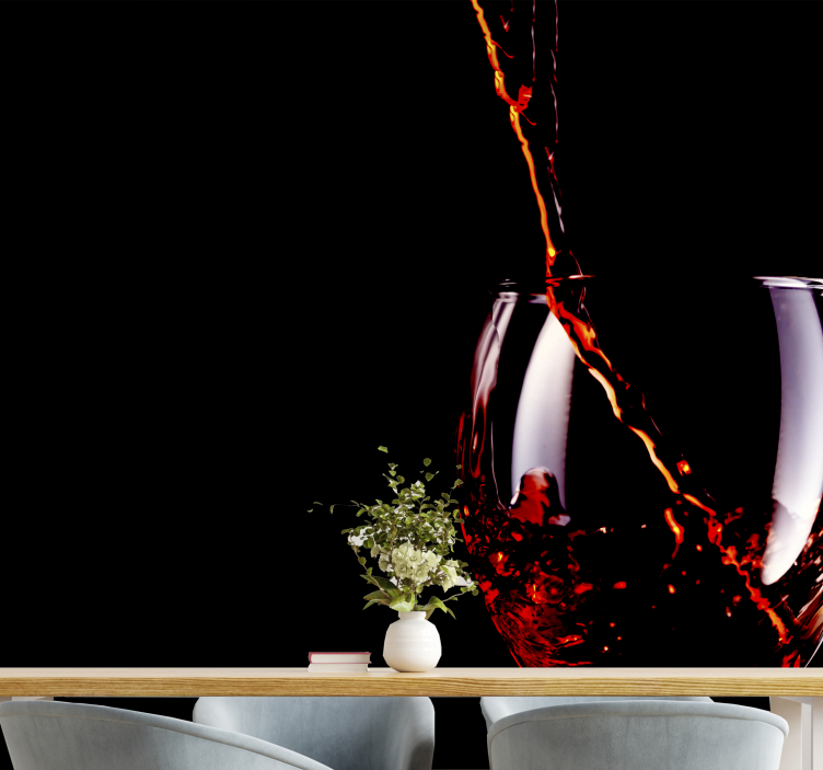 음악 테마 벽 벽화 흐르는 와인 스플래시 - TenStickers