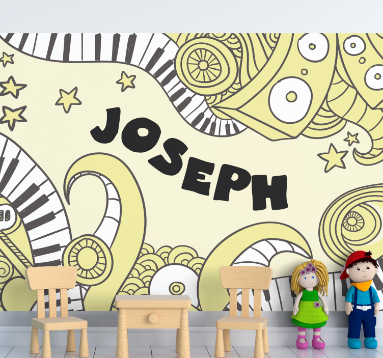 음악 테마 벽 벽화 음표 패턴 - TenStickers