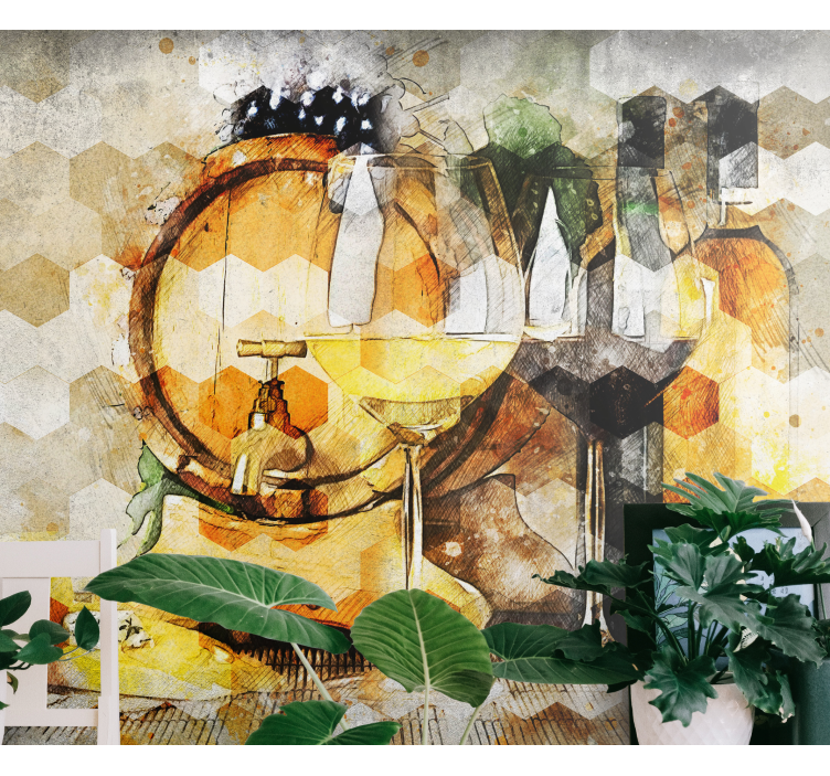 음악 테마 벽 벽화 와인 배럴 아트 - TenStickers