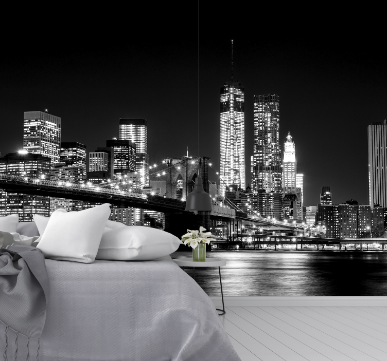 뉴욕 이스트 리버 뉴욕 벽 벽화 - TenStickers