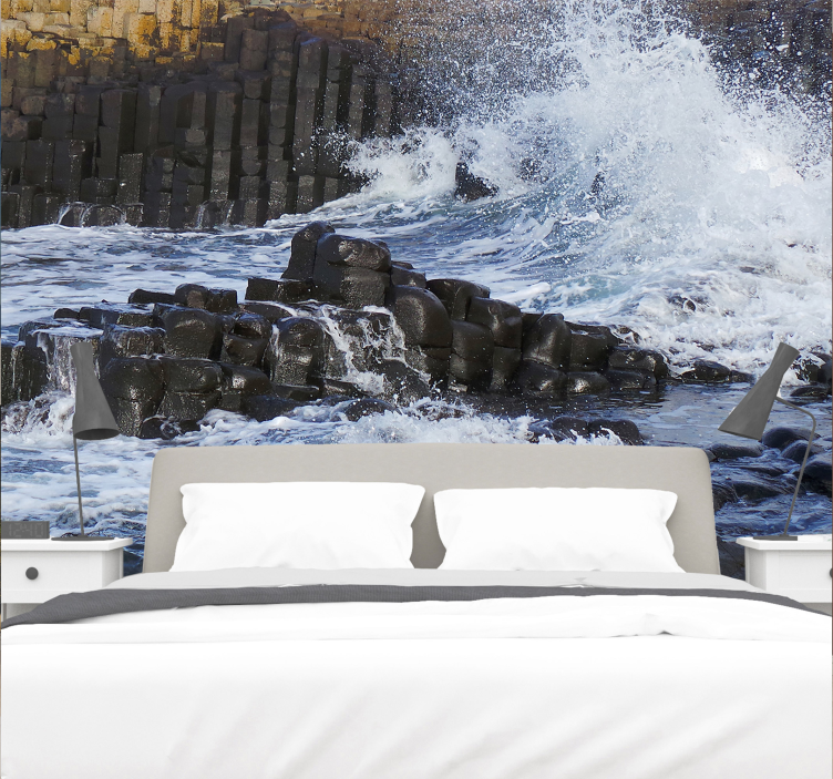 벽화 바다 해양 현무암 기둥 - TenStickers