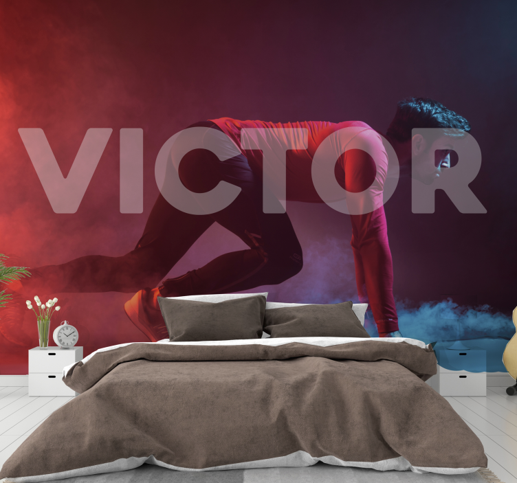 Murales para personas 역동적인 러너 실루엣 - TenStickers