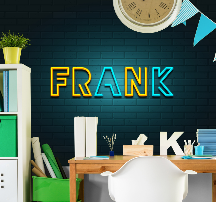 맞춤형 벽 벽화 네온 이름 표시 - TenStickers