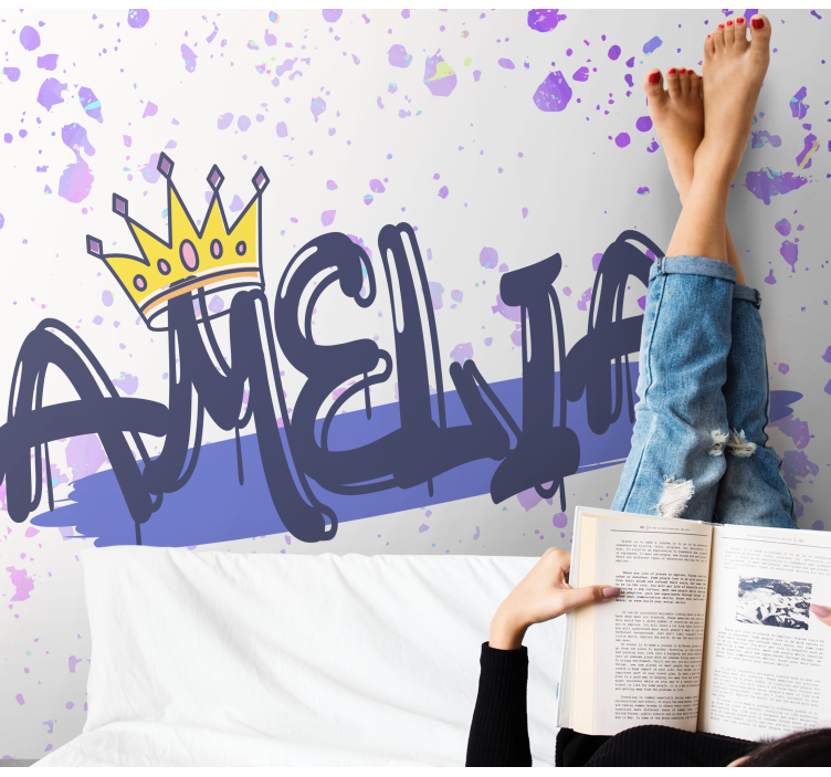 문구 벽 벽화 맞춤 이름 형성 - TenStickers