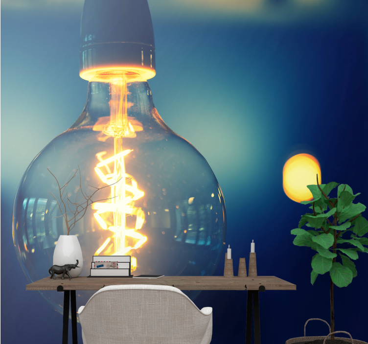 문구 벽 벽화 우아한 조명 기구 - TenStickers