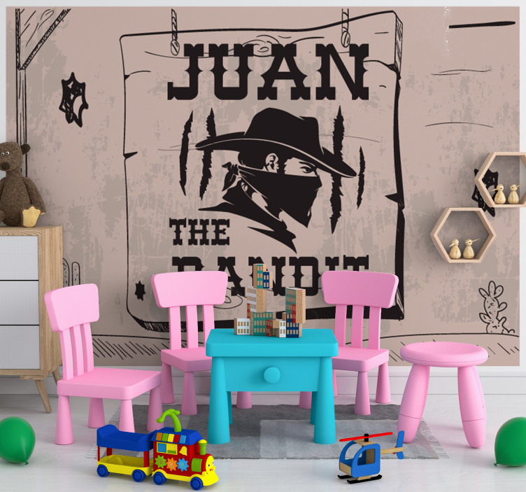 문구 벽 벽화 개인화된 도둑 테마 - TenStickers