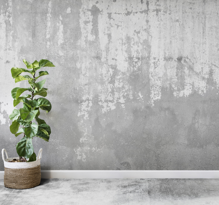 거친 콘크리트 돌 벽 벽화 - TenStickers