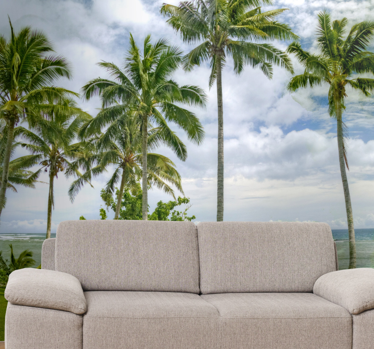 사모아 해변 바다 벽 벽화 - TenStickers