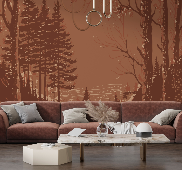 벽면 벽화 자연 추상 디자인 - TenStickers