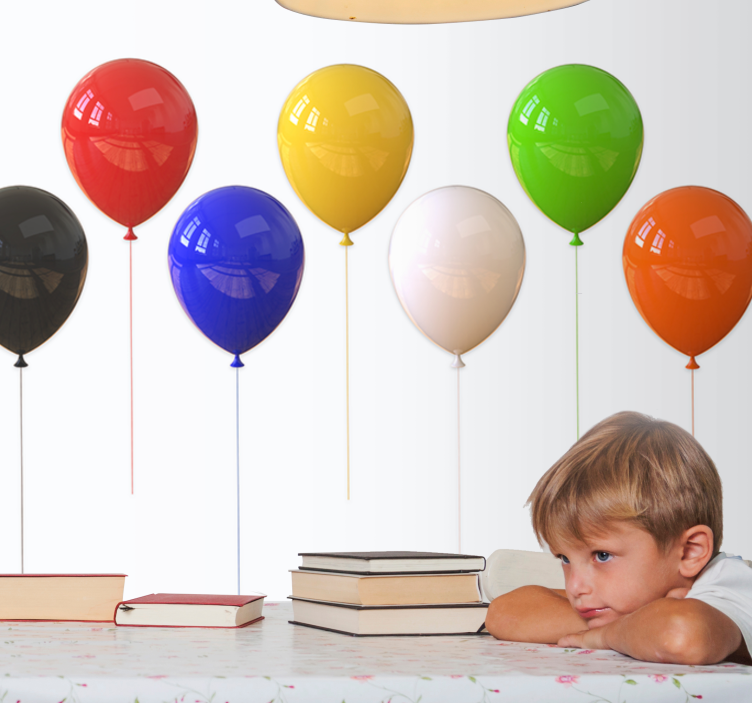 질감과 패턴 벽 벽화 화려한 풍선 전시 - TenStickers