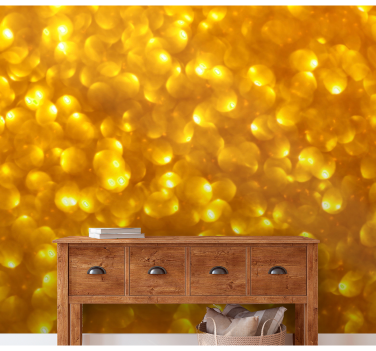 질감과 패턴 벽 벽화 황금빛 보케 효과 - TenStickers