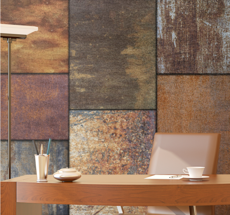 다른 질감과 패턴 벽 벽화 텍스처드 러스틱 패널 - TenStickers