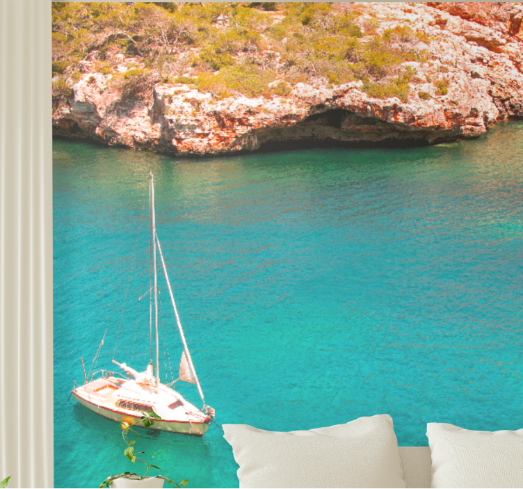 벽화 바다 항해하는 배 바다 - TenStickers