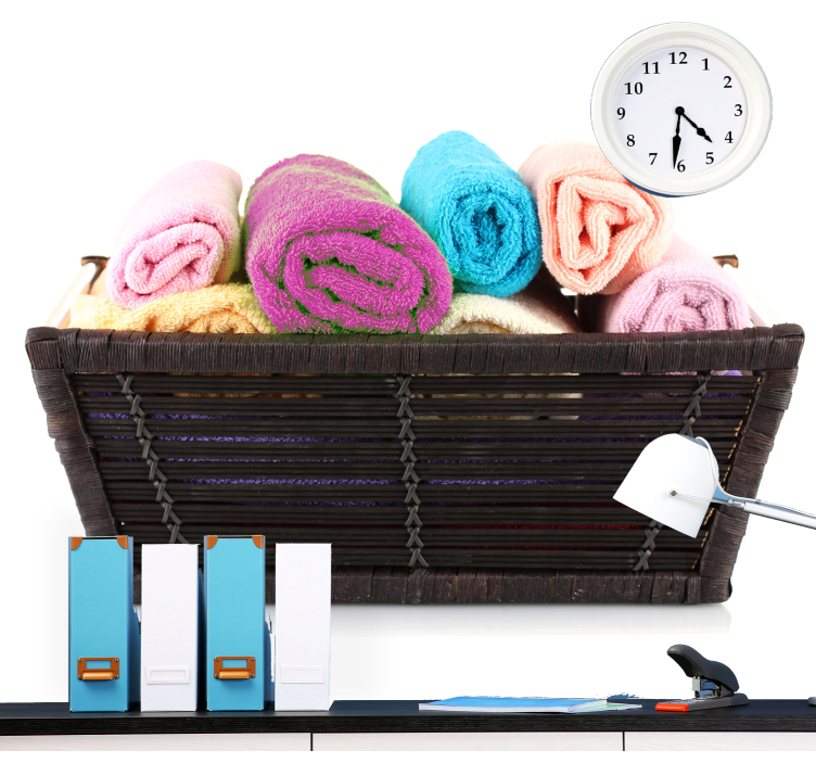 벽화 화장실 다채로운 롤타올 - TenStickers