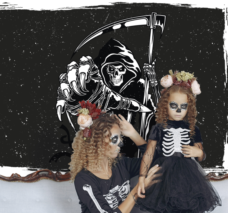 할로윈 벽화 저승사자 일러스트 - TenStickers