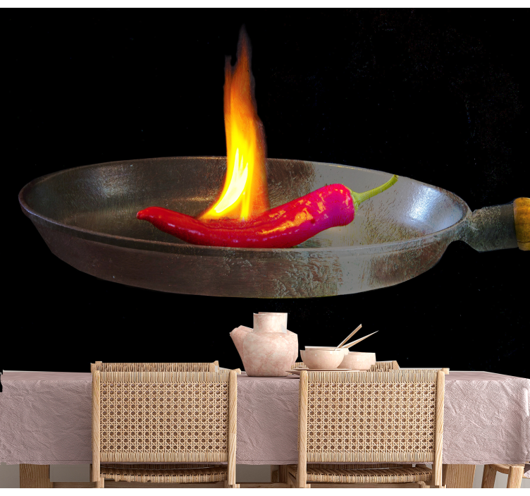 주방 벽화 매운 고추 - TenStickers