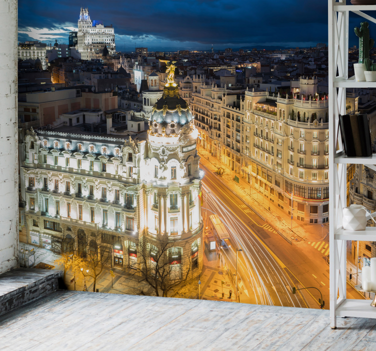 마드리드 벽화 마드리드 야경 - TenStickers