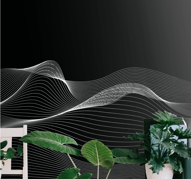 현대 벽화 우아하게 흐르는 선들 - TenStickers