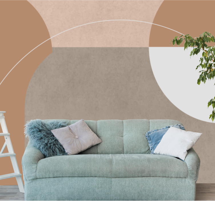 현대 벽화 기하학적 형태 구성 - TenStickers