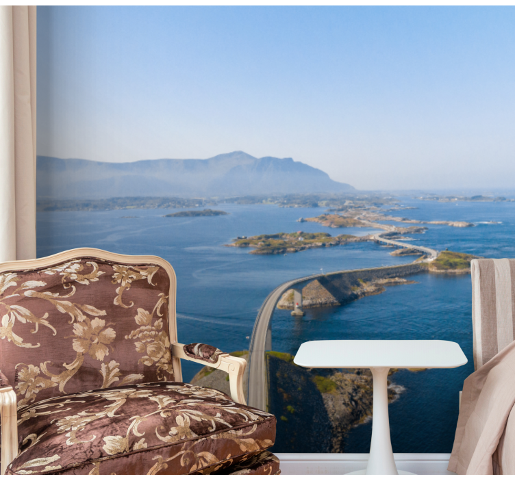 산 벽 벽화 해안 산책로 전망 - TenStickers