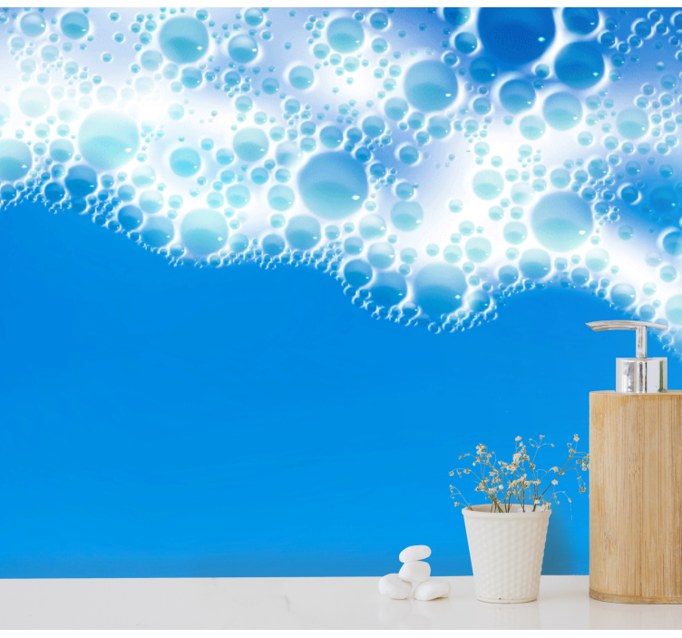 포토 뮤럴 자연 버블 웨이브 디자인 - TenStickers