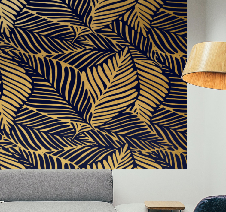 포토 뮤럴 자연 섬세한 잎 패턴 - TenStickers