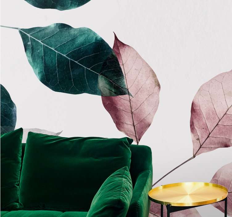 포토 뮤럴 자연 우아한 잎 요소 - TenStickers