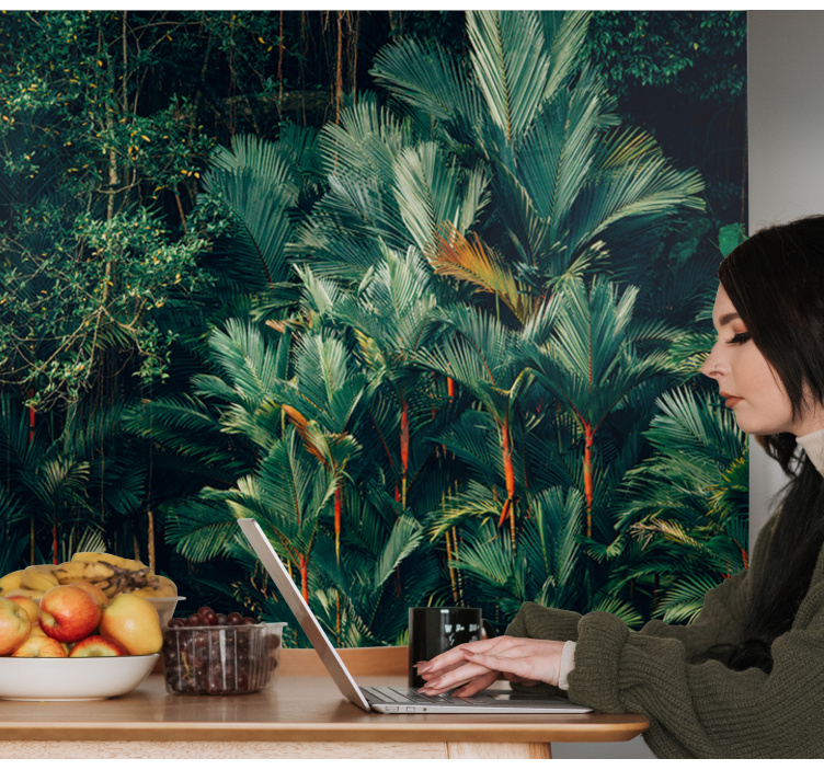 포토 뮤럴 자연 이국적인 야자수 잎사귀 - TenStickers