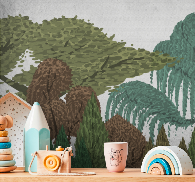 포토 뮤럴 자연 생동감 넘치는 나뭇잎 풍경 - TenStickers