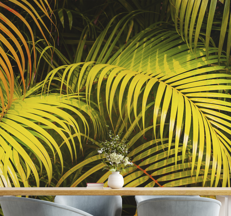 포토 뮤럴 자연 푸른 식물 전시 - TenStickers