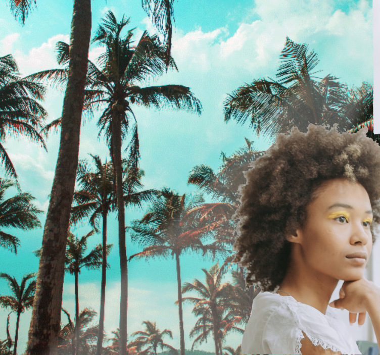 포토 뮤럴 자연 야자수의 천국 - TenStickers