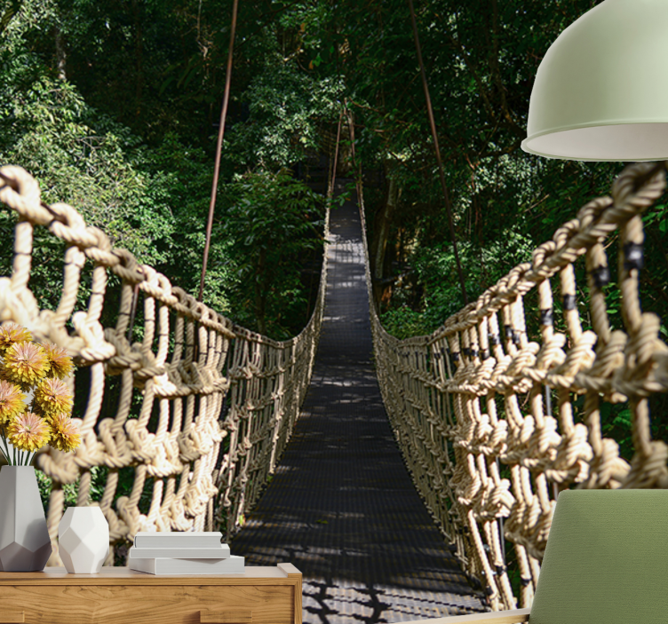 포토 뮤럴 자연 매달린 숲속 길 - TenStickers