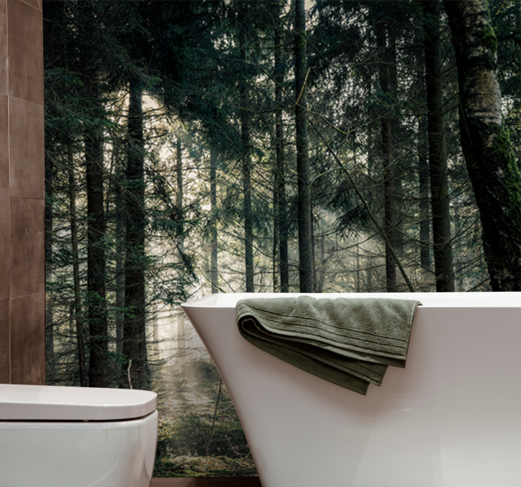 포토 뮤럴 자연 고요한 숲의 풍경 - TenStickers