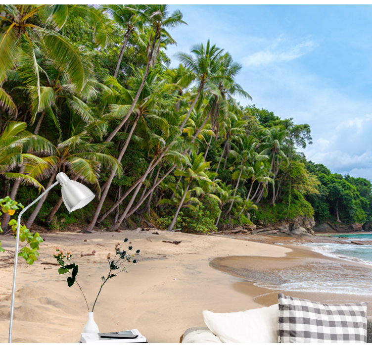 포토 뮤럴 자연 열대 해변 오아시스 - TenStickers