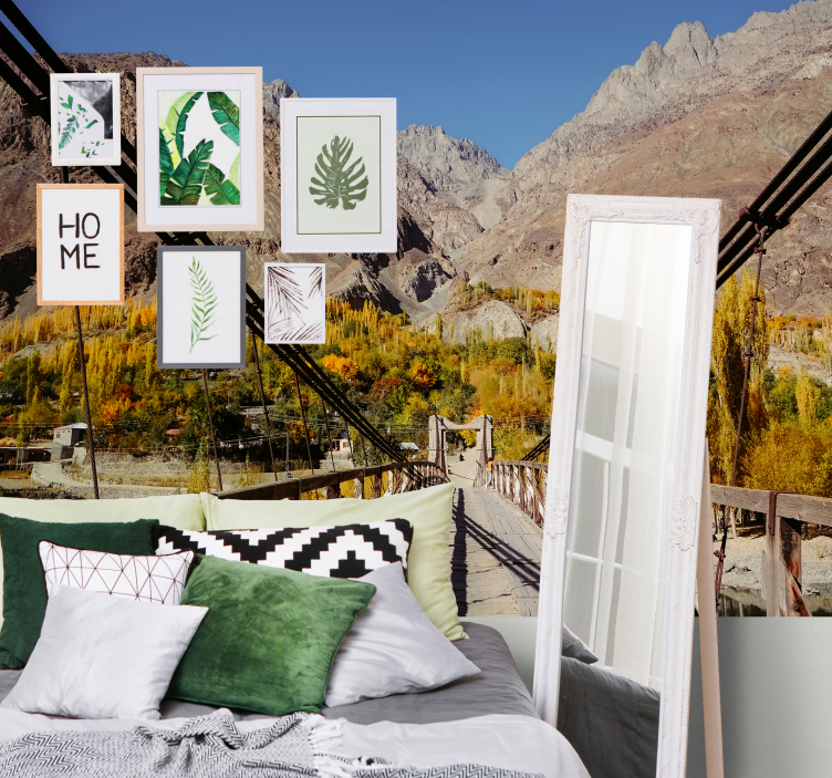 포토 뮤럴 자연 생기 넘치는 잎사귀 배열 - TenStickers