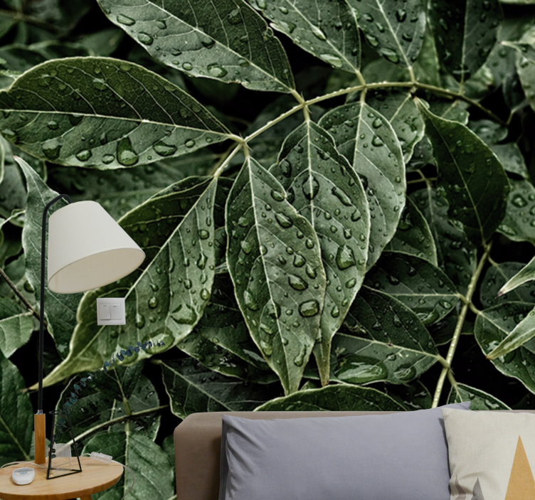 포토 뮤럴 자연 생동감 넘치는 나뭇잎 표면 - TenStickers