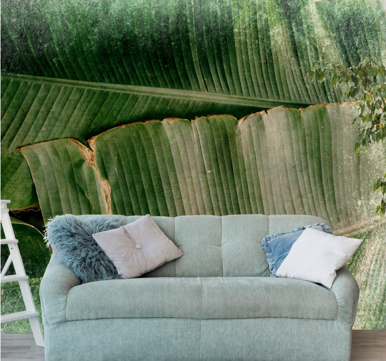 포토 뮤럴 자연 생동감 넘치는 나뭇잎 층들 - TenStickers