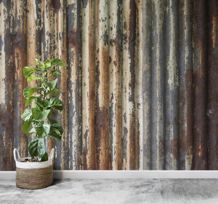 질감과 패턴 벽 벽화 투박한 금속의 우아함 - TenStickers