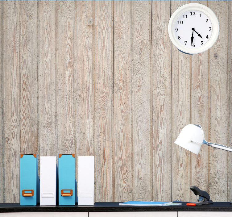 나무 효과 벽 벽화 밝은 나무 패널 - TenStickers