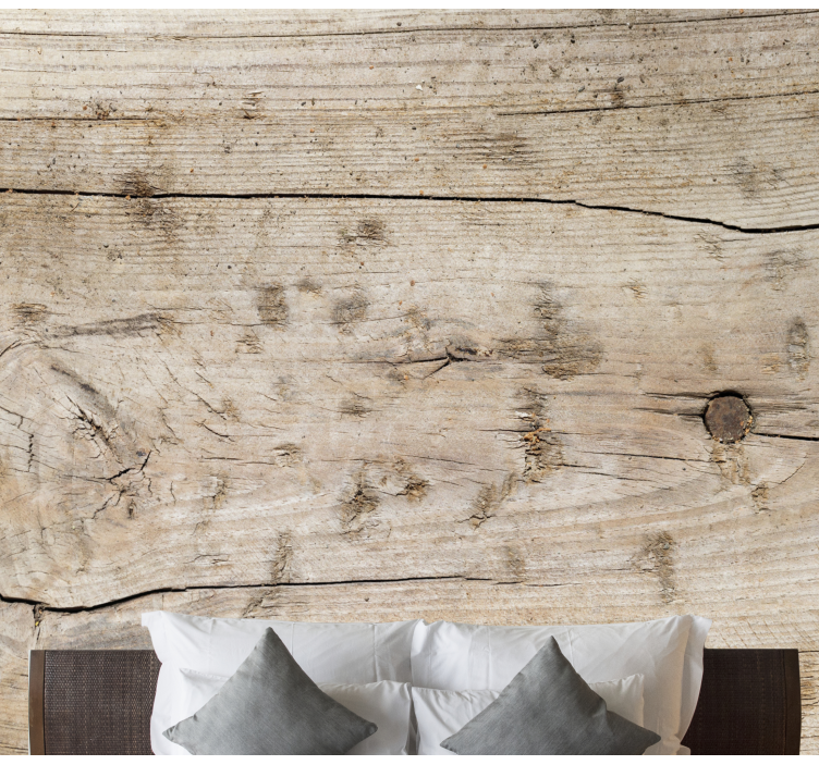 나무 효과 벽 벽화 질감 있는 나무 표면 - TenStickers