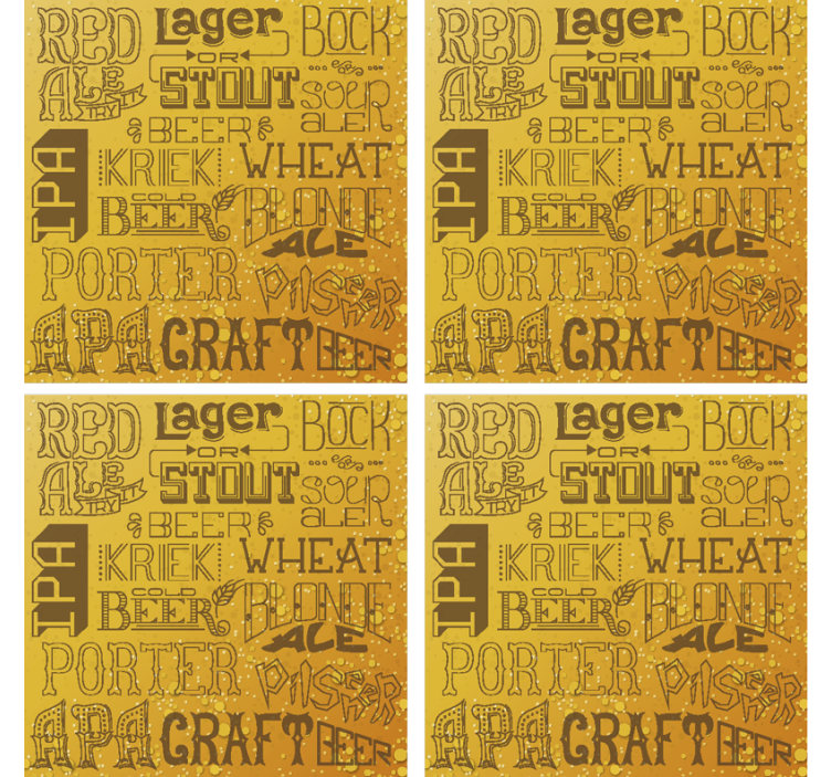 다른 맥주 유형 바 코스터 - TenStickers