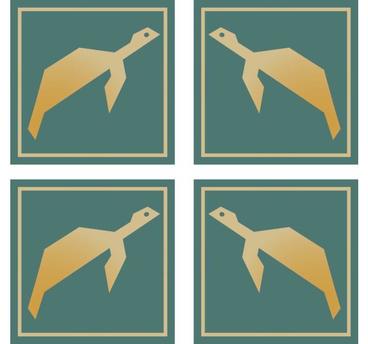 모던 포스트 분지 기하학적 동물 모양 - TenStickers