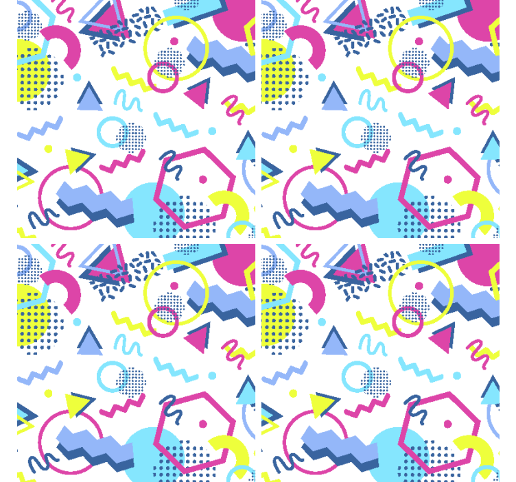 기하학적 멤피스 스타일 현대 코스터 - TenStickers