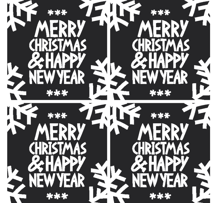 기쁜 성 탄과 새해 복 많이 받으세요 코스터 - TenStickers