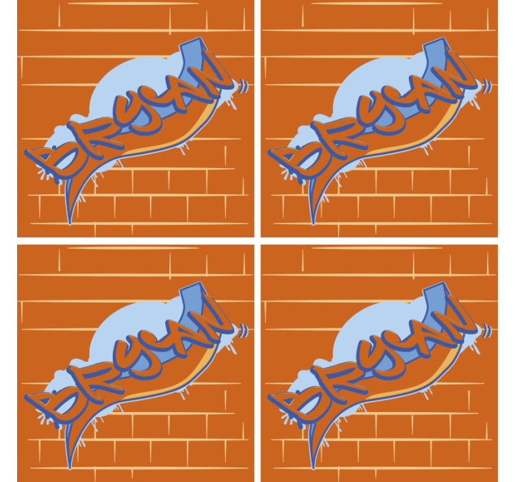 모던 포스트 분지 도시 그래피티 배경 - TenStickers