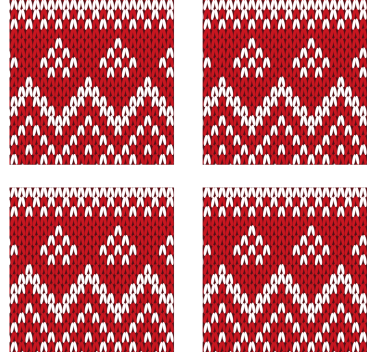 크리스마스 전형적인 패턴 음료 코스터 - TenStickers