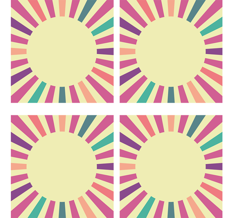 모던 포스트 분지 기하학적 원형 요소 - TenStickers