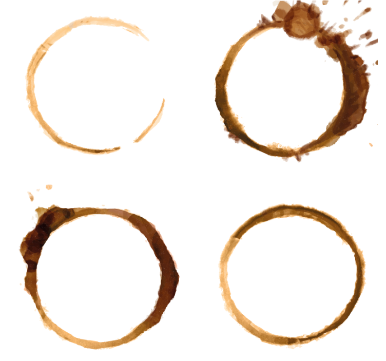 텍스처 효과 텀블러 커피 얼룩 패턴 - TenStickers