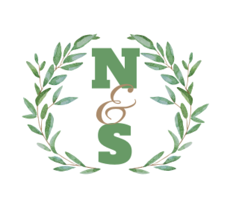 맞춤형 포스트글라스 잎 화환 안의 이니셜 - TenStickers